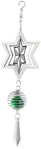 Bosiyrggrl Hanging Snowflake Wind Spinner Sun Catcher 3D Spiral Tail Cage Ball Pendant Crystal Prism