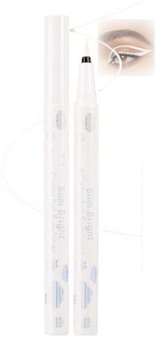 Cool Glamour Waterproof Liquid Eyeliner Pen – Long-Lasting, Highly-Pigmented, Smudge-Proof, Quick-Dry Formula for Beginners, Dark Gel Eye Pencil, Vibrant Colour for All-Day Wear (#05 Cloud White)