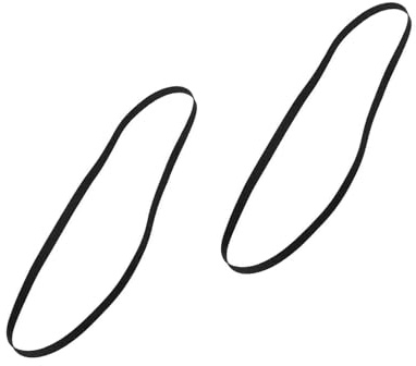 Cinghia per Giradischi 2 Pezzi, 4-5mm Larga Piatta Nera Gomma, Cinghia di Ricambio per Turntable(Breite 5mm,Fold Length 230mm)