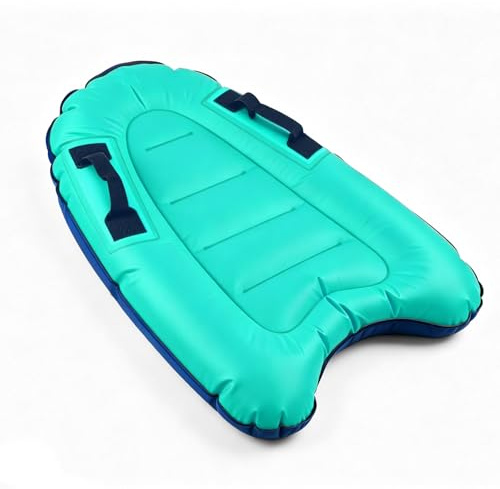 Bocguy Bodyboard Aufblasbar, 75 x 65 x 15 cm Surfbrett Aufblasbar, Schwimmbrett Aufblasbare, Faltbar Bodyboard Kinder mit Griffen zum Strandsurfen Pool Schwimmen Sommer Wassersport