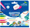 GIOTTO Decor Textile, Rotuladores para Tejidos, Punta de Pincel, Estuche sin plástico, Colores Surtidos, 6 uds.