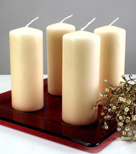 Kerzen Safe Candle Markenkerzen Adventskerzen Stumpenkerzen 150/60 mm creme, 12 Stk.