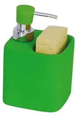 MSV Dispensador de Jabón y Esponja Cerámica Verde Málaga