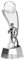 CRISTALICA Glas Pokal Trophäe für Vitrine Fussballstar Transparent H 17 cm Gravur Geeignet