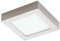 EGLO LED Deckenleuchte Fueva 1, 1 flammige Deckenlampe, Material: Metallguss, Kunststoff, Farbe: Nickel matt, weiß, L: 17x17 cm, warmweiß
