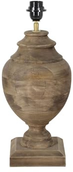 Light & Living Lampenfüß Milazzo - Braun - 20x20x45cm | Quadrat - Modern - Holz - Tischlampenfuß - Lampe Wohnzimmer & Schlafzimmer
