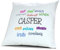 digital print Kopfkissen mit Namen Casper - Motiv Positive Eigenschaften, 40 cm, 100% Baumwolle, Kuschelkissen, Liebeskissen, Namenskissen, Geschenkidee, Deko