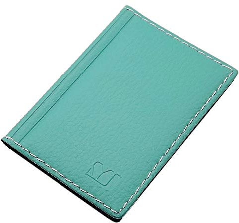 Kredit- und Visitenkartenetui mit Kontrastnaht 12 Fächer MJ-Design-Germany (Design 2 / Pistazie)