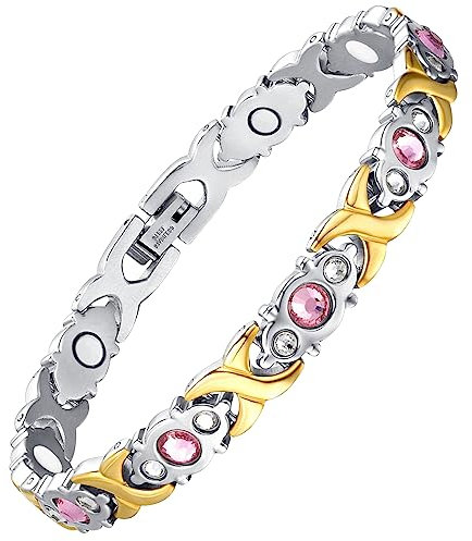 Jeracol Magnetarmband Damen-magnetische Armbänder für Frauen-Ultrastarkes Titanstahl Magnet Armband Geschenk mit Entfernungswerkzeug