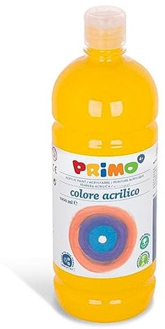 Primo 404TA1000201 1000ml Jaune Bouteille peinture acrylique - Peintures acryliques (Jaune, Bouteille, CE, 1000 ml)