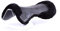 Acavallo Gel Pad mit Lammfell - schwarz