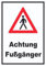 HB-Druck Achtung Fußgänger Schild A4 (210x297mm)