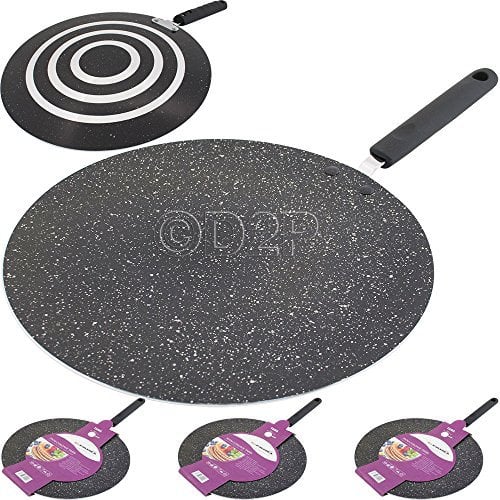 New Pancake Fry PAN Non Stick Marble Interior ROTI TAWA Heat CONCAVE DOSA Crepe PARATHA French Toast | Home Kitchen RESTARAUNT Takeaway | Stay Cool Reinforced Handle (30cm)