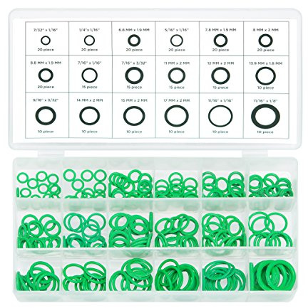 NEIKO 50445A NBR O-Ring Gummi Sortiment | SAE und MM | 270 Stück | Öl- und Kraftstoffdichtung | Buna-N