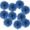 Time to Sparkle 14(35cm)-10pcs Hanging Fans Tissue Paper Fan Paper Flowers Baby Shower Birthday Wedding Snowflake Christmas | Fan-royal Blue |