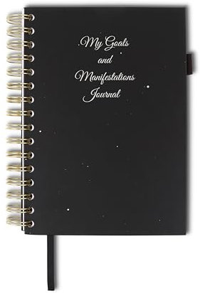 Journal Tagebuch Personal Planer Organizer - Positive Psychologie and Manifestation aesthetic, Goals and Motivations multicolour Notizbuch Black