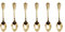 Golden Besteck-Set Barock, Antik Look, aus 18/10 Edelstahl Spiegelpolierte, ideal für Haus, Küche, Restaurant, Hochzeit, Partys, Nachmittagstee, Kaffeelöffel 6-teiliges, Länge 13.2cm