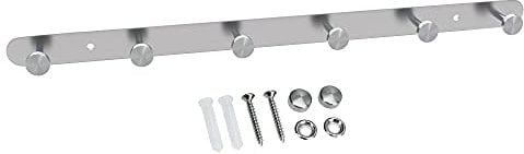 Intirilife Porte-Manteau en Acier Inoxydable Modell A - 6 Crochet - Porte-Manteau Mural avec Crochet Mural en 5 modèles différents