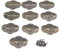 10 Pieces Antique Decorative Hinges Bronze Engraving Design Box Hinges Jewelry Box Hardware for Retro Style Vintage Wooden Cases,Cabinets, Gift Boxes, Toolbox,Jewelry Boxes, Wine Boxes, 70x54mm