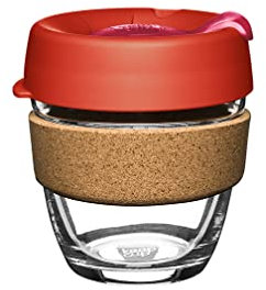 KeepCup Reusable Coffee Cup - Brew Tempered Glass and Natural Cork, S 8oz/227ml - Daybreak
