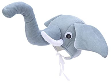 Funny Party- Hüte für Erwachsene: Elefant- Hut Elefant- Trunk- Kappe Elefant- Kostüm Tierkostüm- Hüte