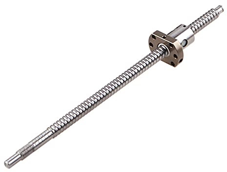 CNCYEAH SFU1204 Kugelumlaufspindel 450mm, Gewindespindel Edelstahl Rolled Ballscrew-spielfreie Ballschraube ohne seitliche Endstützen für CNC 3D Printer Z Axis Silber