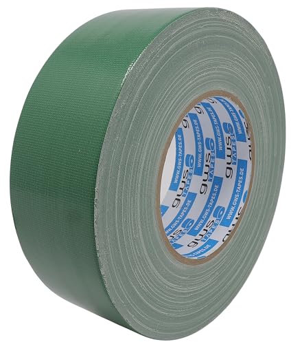 gws Premium Gewebeband, Panzertape mit exzellenter Klebkraft, UV-beständig, wasserfestes Packatape, 80 Mesh-Gewebe, Gewebeklebeband zur vielseitigen Anwendung (50 m x 50 mm, grün)