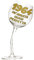 Bombo Bicchiere in Vetro Calice storto per compleanno 60 anni - 440 ml