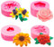 AFUNTA Silikonformen für Blumen, Rose, Gänseblümchen, Fondant, Sonnenblumen, 3D-Kuchenform für Schokolade, Kuchen, Dekoration, Süßigkeiten, Seife, 4 Stück