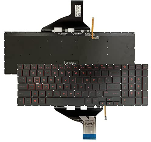GinTai Tastatur mit Hintergrundbeleuchtung für HP Omen 15-DC 15-DH 15-DC1018ca 15-DC1008ca DC-0108TX 15-dc0087nr 15-dc0010nr 15-dc0053nr 15-dc0020nr 15-DH002NN R 15-DH 001 15-DH0161TX TPN-Q211