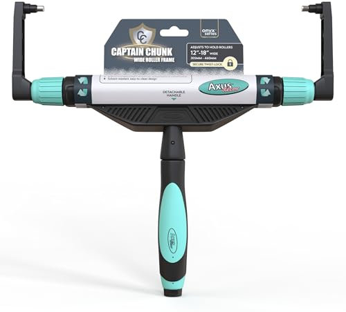 Axus Decor Captain Chunk Wide Roller Frame (Onyx Series) Adjustable PaintingTool Designed For Professional & DIY Projects, Suitable for Painting Large Surfaces Walls or Ceilings - 12-18/305-460mm