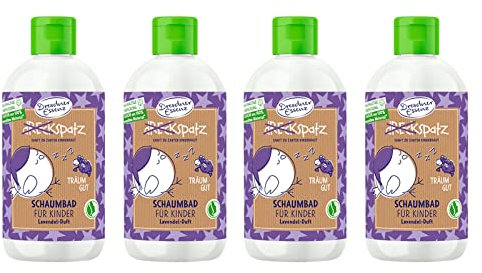 4er Pack Dresdner Essenz Dreckspatz Schaumbad Träum gut Lavendel-Duft 4 x 300 ml Badezusatz vegan