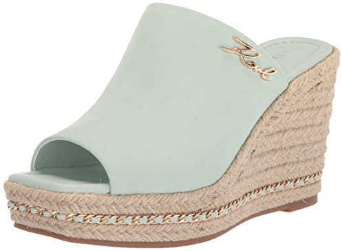 KARL LAGERFELD Damen Corissa Slip on Wedge Sandal Espadrilles, Mint Julep, 39 EU