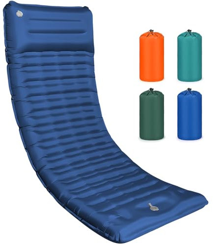 TENXSNUG Extra Dicke isomatte selbstaufblasend, Bequemste luftmatratze Camping für Rucksack Reisen, Autoreisen und Wandern, kompakte und leichte Isomatte Camping Marineblau
