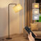 BokiHuk Lampadaire sur Pied Salon avec Télécommande 163cm, Moderne Beige Abat-Jour Lampadaire à Arc avec 11 Températures Couleur & Interrupteur a Pied, 8W E27 Ampoule LED Fournie pour Chambre, Salon