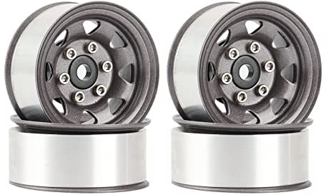 Ganekihedy 4 StüCk 1,55 Metall Beadlock Rad Felgen Nabe für 1/10 RC Crawler Auto Axial Jr 90069 D90 CC01 LC70,3