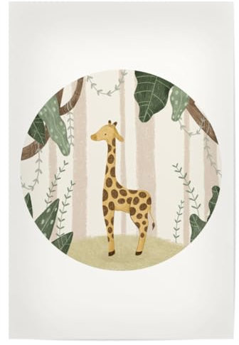 artboxONE Poster 60x40 cm Natur Anna Lunak - Giraffe hochwertiger Design Kunstdruck - Bild Natur botanik Giraffe