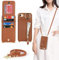 Zouzt for iPhone SE 2022/2020/3rd/2rd / iPhone 8/7 4.7 Inch Case with Cord and Card Holde, Zipper Wallet Case with Crossbody Lanyard Ring Adjustable Necklace Protective Cover Women - Brown