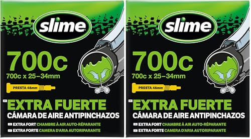 Slime 30061 Cámara Interior de Bicicleta con Sellante de Pinchazos Slime, Sellado Autónomo, Prevenir y Reparar