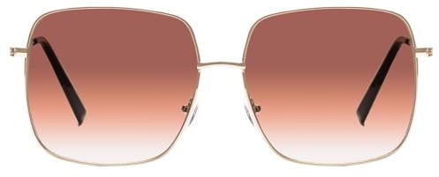KAEOISFU Übergroße Quadratische Lesesonnenbrille aus Metall für Damen, Große UV400 Getönte Sonnen-Leser, Modische Anti-UV-Sonnenbrille mit Gross Rahmen