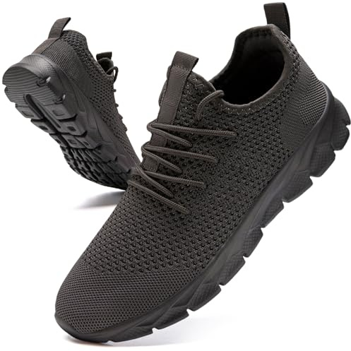 Oltyutc Men's Trainers Running Gym Sneakers Walking Shoes Darkgray 9.5 UK
