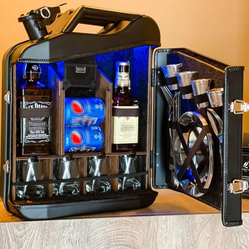 CNAOHGHN Lot de mini bocaux pour bar, armoire, bidon de gaz, refroidisseur de vin portable, armoire de bar à whisky, cadeaux originaux pour mari, papa, homme