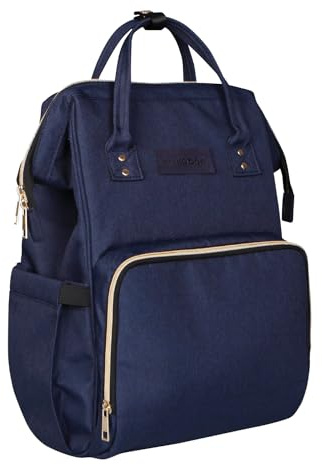 Kikkaboo Wickeltasche Siena, Rucksack, Wickelunterlage, Grifflänge einstellbar dunkelblau