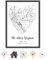 OWLBOOK® Personalisierte Hochzeitsgeschenke für Brautpaar | Geschenk Hochzeit Geschenke für Brautpaar | Personalisierte Geschenke zur Hochzeit | Wo alles begann Bild Poster | Google Map Karte Weiß