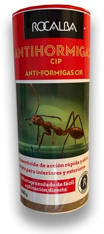 Antihormigas para Interior y Exterior Granulado | 500 GR | Máxima Eficacia | Efecto Duradero y de acción rápida | Insecticida Listo para Usar | Anti Hormigas Rocalba