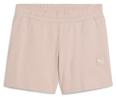 PUMA Damen ESS Elevated Mid-Rise Shorts 5 Gestrickte Shorts, Rose Quartz, XXL