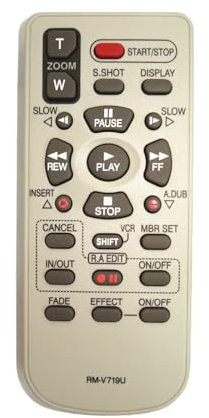1 Mando a Distancia Adecuado for cámara de vídeo Jvc RM-V719U VCR
