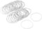 sourcing map 100 Pack Rubber Band Stretchable Elastic Band White 50mm x 1.4mm Hair Rubber Bands