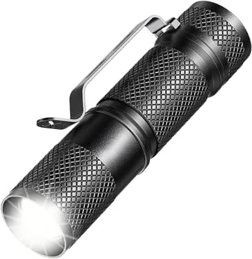 MODOAO LED Taschenlampe Super Hell Einstellbarer Fokus 3 Beleuchtungsmodi Wasserdicht Wiederaufladbar Taschenformat für Stromausfälle Notfall Camping