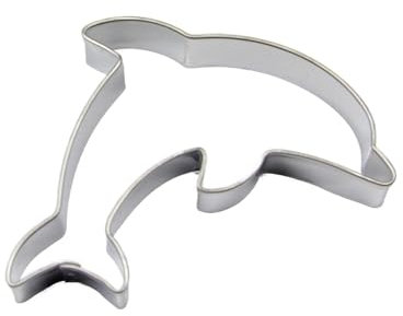 BekkiB - Ausstecher Delfin - ca. 7 x 3,8 cm - Spülmaschinengeeignete Ausstechform aus Edelstahl - Zum Backen von Plätzchen - 7610